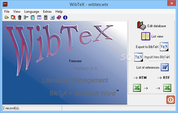 WibTeX screenshot