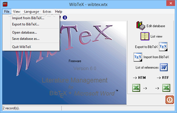 WibTeX screenshot 2