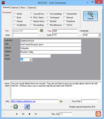 WibTeX screenshot 5