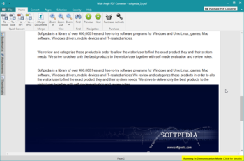 Wide Angle PDF Converter screenshot