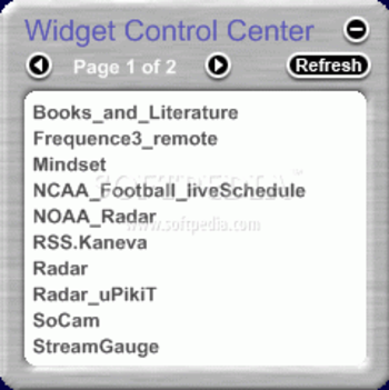 Widget Control Center screenshot
