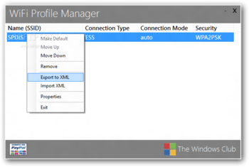 WiFi Profile Manager screenshot