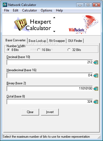 WildPackets Network Calculator screenshot 10