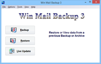 Win Mail Backup screenshot