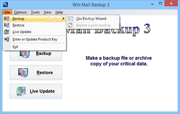Win Mail Backup screenshot 2
