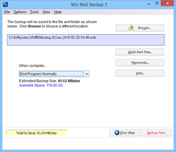Win Mail Backup screenshot 8