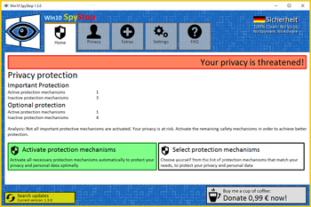 Win10 SpyStop screenshot