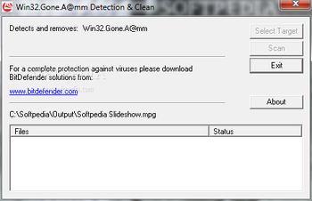 Win.32.Gone.A@mm Detection & Clean screenshot
