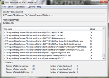 Win32/Mabezat Remover screenshot