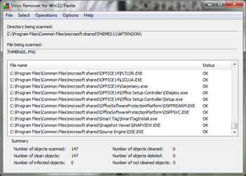 Win32/Parite Remover screenshot
