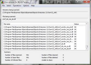 Win32/Tanatos Remover screenshot
