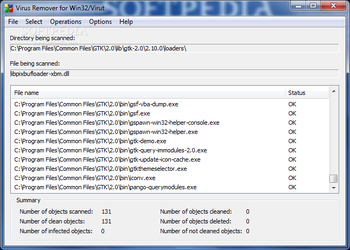 Win32/Virut Remover screenshot