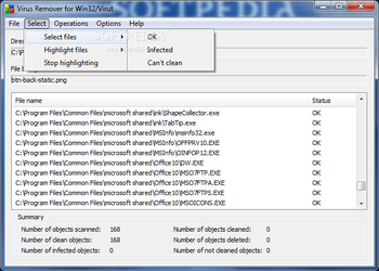 Win32/Virut Remover screenshot 2