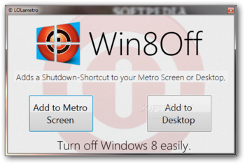 Win8Off screenshot