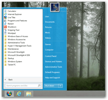 Win8Starter screenshot