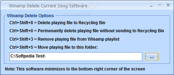 Winamp Delete Current Song Software screenshot