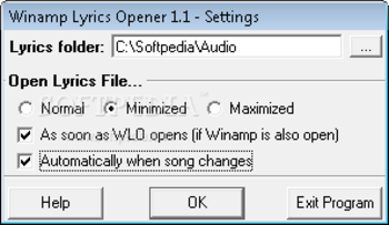 Winamp Lyrics Opener screenshot 2