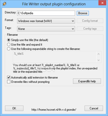 WinAmp Plug-In File Writer screenshot 2