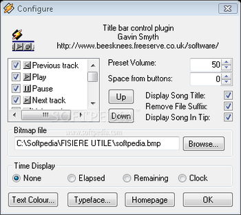 Winamp title bar control screenshot 2