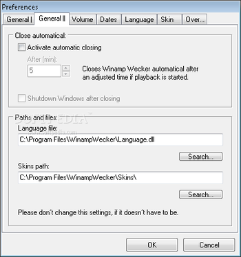 Winamp Wecker screenshot 3