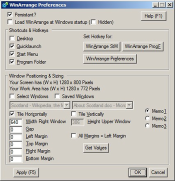 WinArrange screenshot