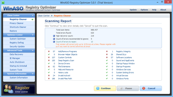 WinASO Registry Optimizer screenshot 3