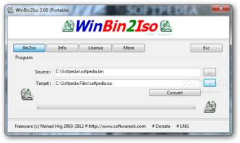 WinBin2Iso Portable screenshot