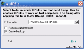 WinBPFix screenshot 2