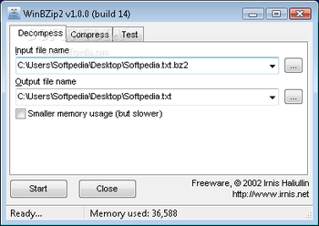 WinBZip2 screenshot