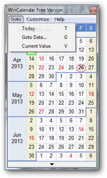 WinCalendar screenshot 2