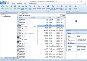 WinCatalog screenshot 2