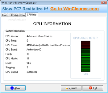 WinCleaner Memory Optimizer screenshot 3