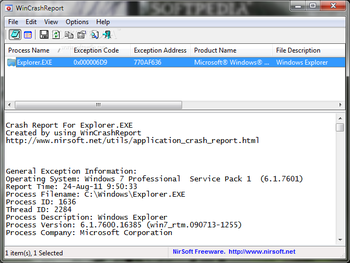 WinCrashReport screenshot