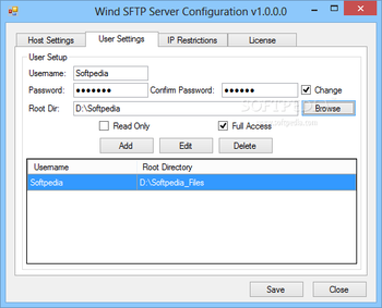 Wind SFTP Server screenshot 2