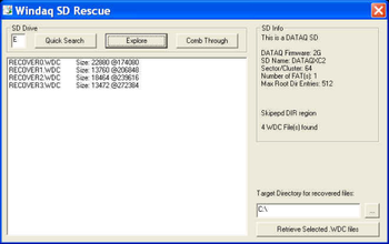 Windaq SD Rescue for DATAQ