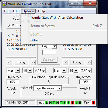 WinDate Calculator screenshot 3