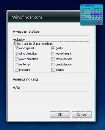 Windfinder Vista Gadget screenshot 3