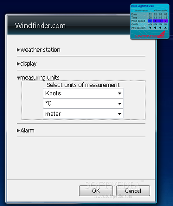 Windfinder Vista Gadget screenshot 4