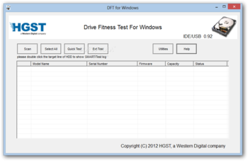 WinDFT (HGST Drive Fitness Test) screenshot 3