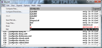WinDiff screenshot 2