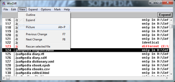 WinDiff screenshot 4