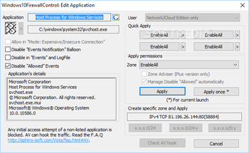 Windows 10 Firewall Control Free Edition screenshot 2