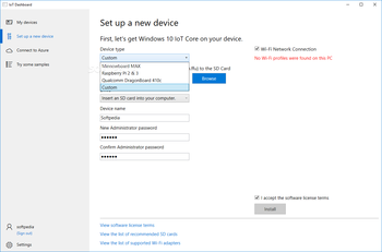 Windows 10 IoT Core Dashboard screenshot 2