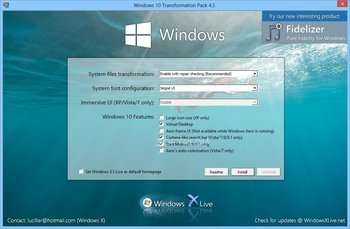 Windows 10 Transformation Pack screenshot