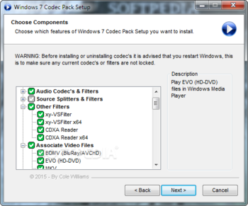 Windows 7 Codec Pack screenshot 4