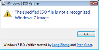 Windows 7 ISO Verifier screenshot