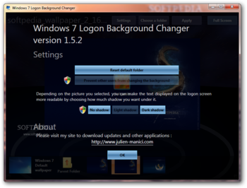 Windows 7 Logon Background Changer screenshot 2