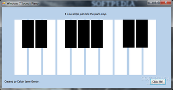 Windows 7 Sounds Piano screenshot