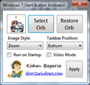 Windows 7 Start Button Animator screenshot 2