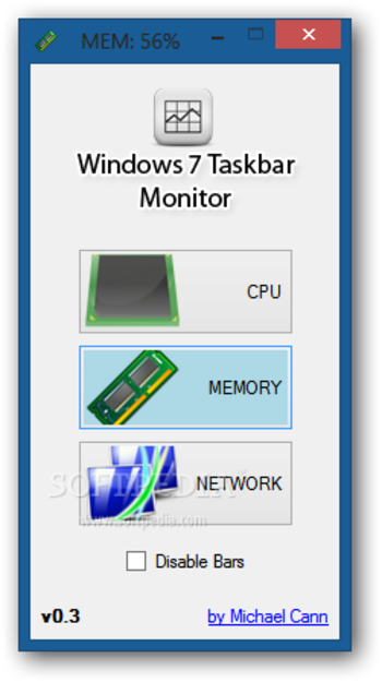 Windows 7 Taskbar Monitor screenshot